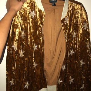 Velour bomber jacket
